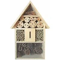insectes hôtel coléoptères couvain nids abeilles boîte maison nature pin bambou pin